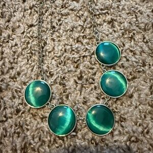 Elegant Green Statement Necklace 15